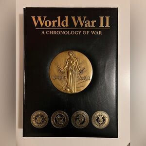 World War II Chronology Book with Gold Emblem
